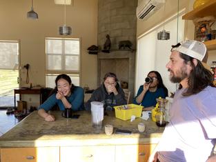 hanging out in the kitchen (Photo by Annie Ling)