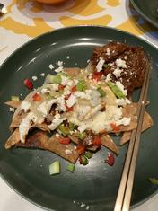 breakfast chilaquiles prepared by Joelle