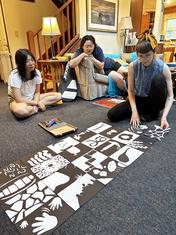 Lucas's workshop: paper cut out high contrast baby book making!